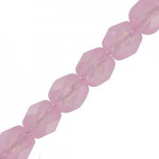 Czech Fire polished faceted glass beads 4mm Crystal rose